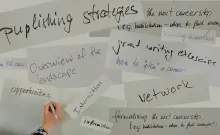 White board with Early Career Researcher ideas