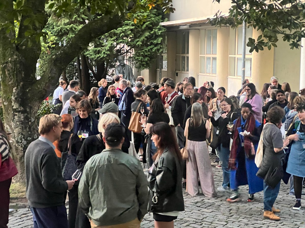 Reception in the gardens of the Faculdade de Belas Artes da Universidade do Porto